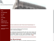 Tablet Screenshot of musentempel-karlsruhe.de